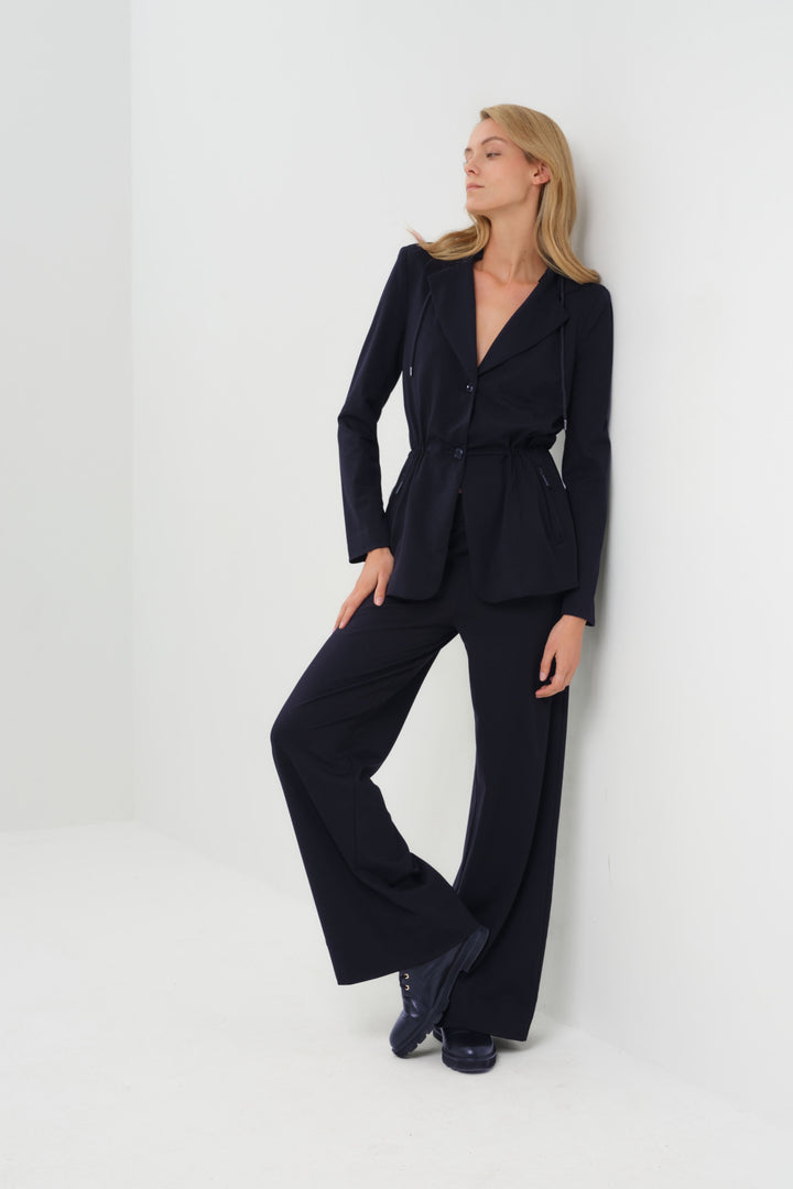 Tressa Duo Comfortable Travel Blazer with Removable Hood &amp; Cinchable Waist