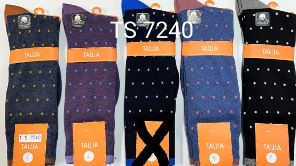 Tallia Orange Fancy Hosiery - Navy Dot