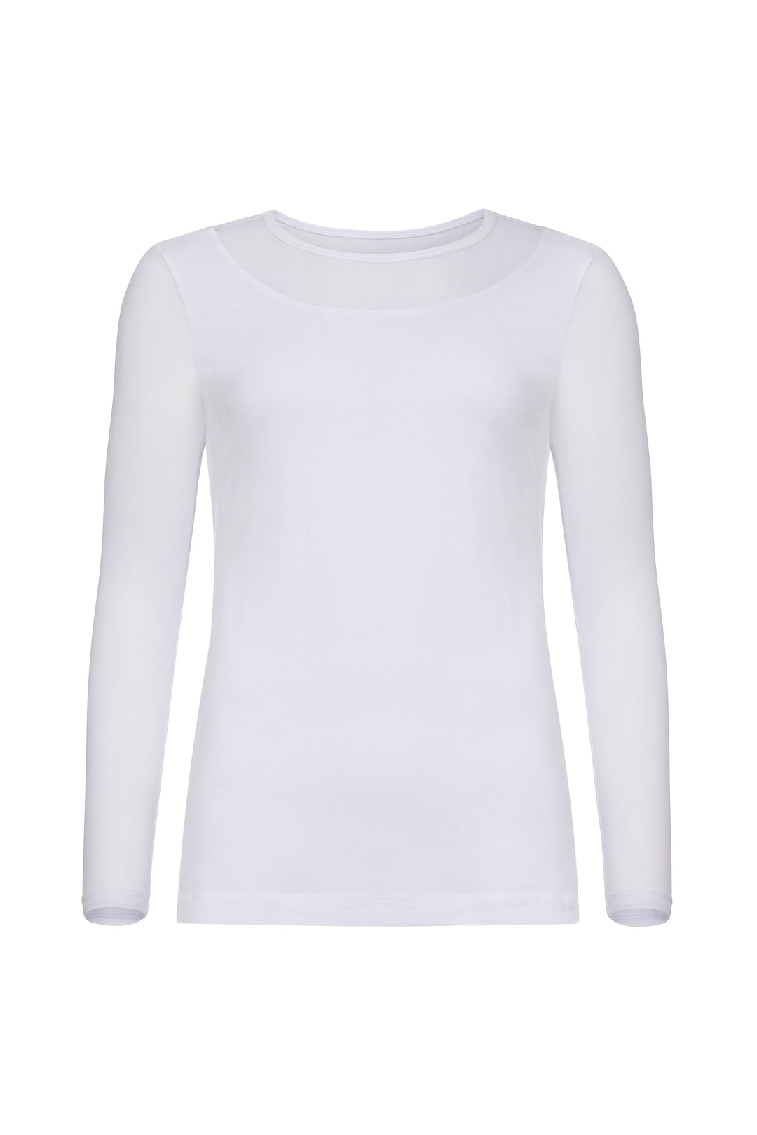 Kim Mesh-Sleeve Top in Pima Modal