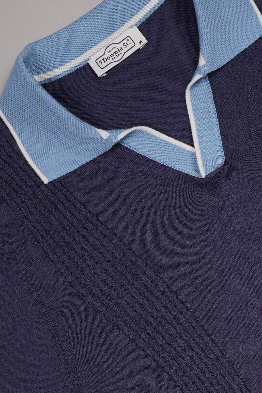 7 Downie St. Johnny Collar Polo in Navy