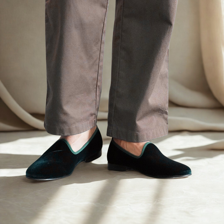 Men's Green Velvet Slipper II
