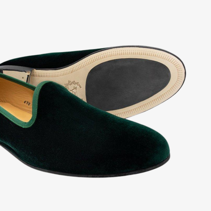 Men's Green Velvet Slipper II