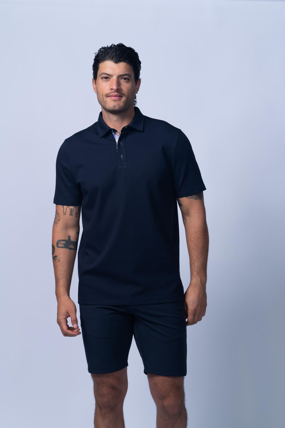 Virginia Ultraflex Mercerized Cotton Polo in Navy