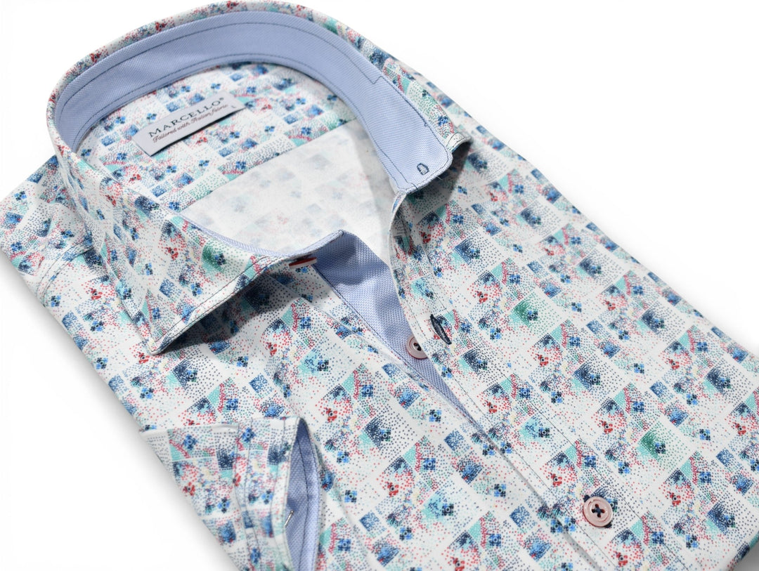Marcello short sleeve spring print shirt.