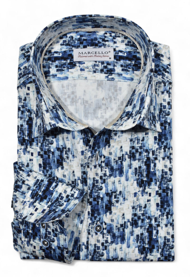 Marcello abstract print shirt.