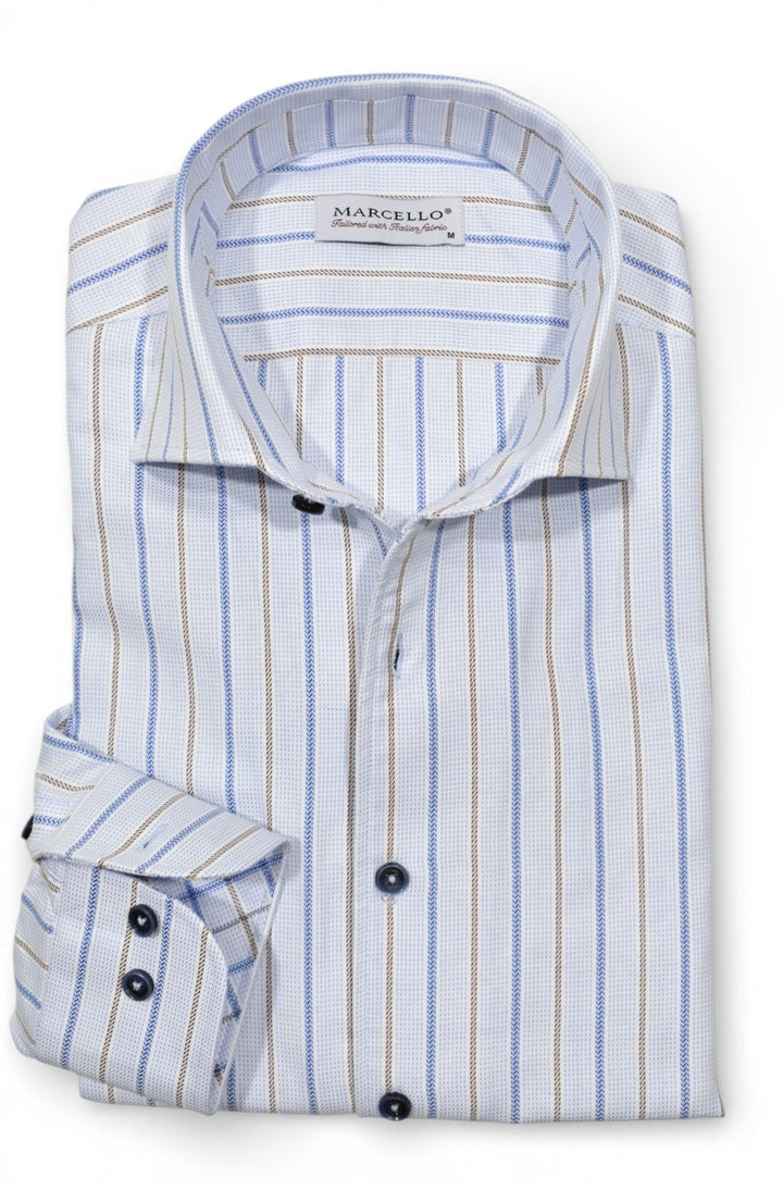 Marcello premium graduated stripe shirt.
