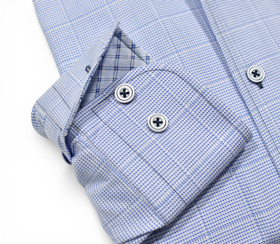 Marcello fine windowpane shirt.