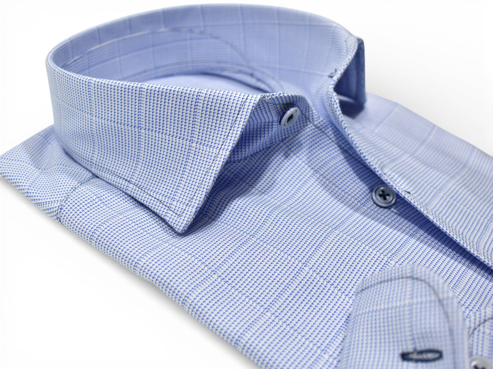 Marcello fine windowpane shirt.