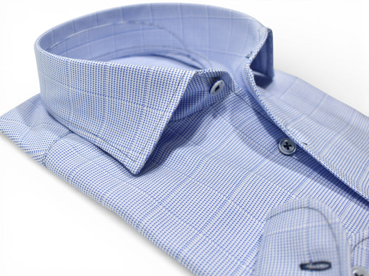 Marcello fine windowpane shirt.
