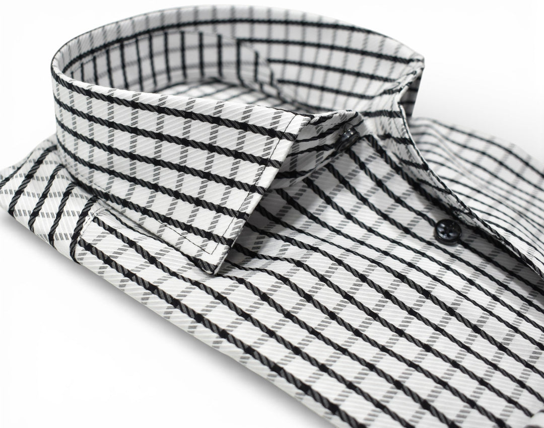 Marcello black plaid shirt.