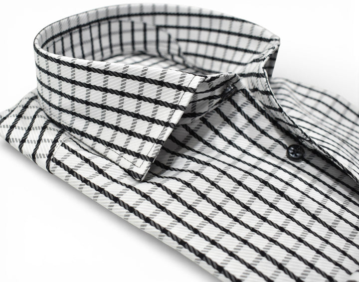 Marcello black plaid shirt.