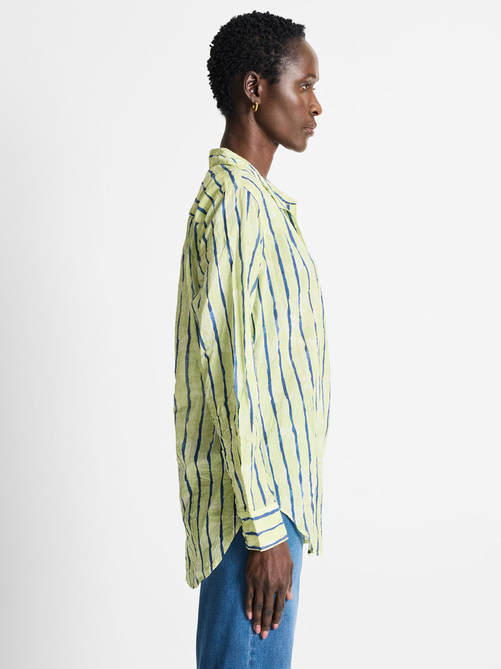 Watercolor Stripe Boyfriend Shirt