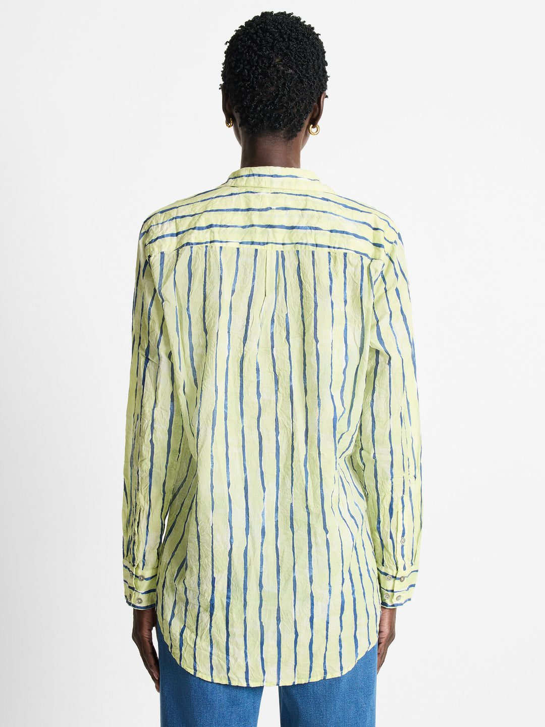 Watercolor Stripe Boyfriend Shirt