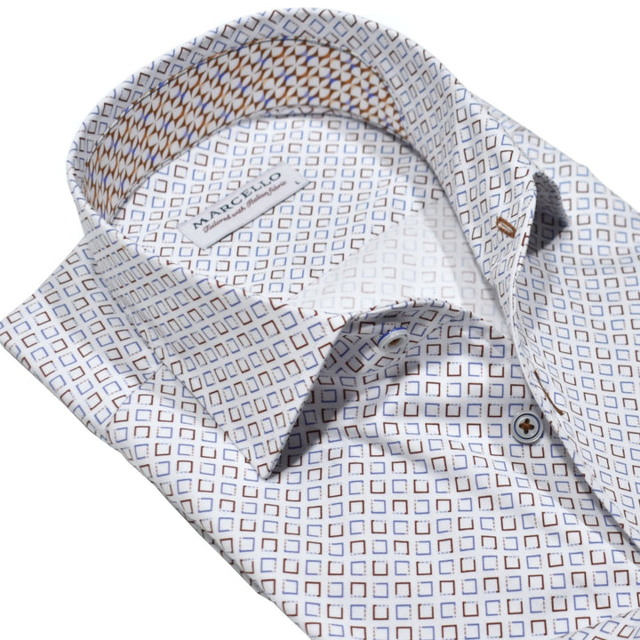 Marcello colored open diamond shirt.