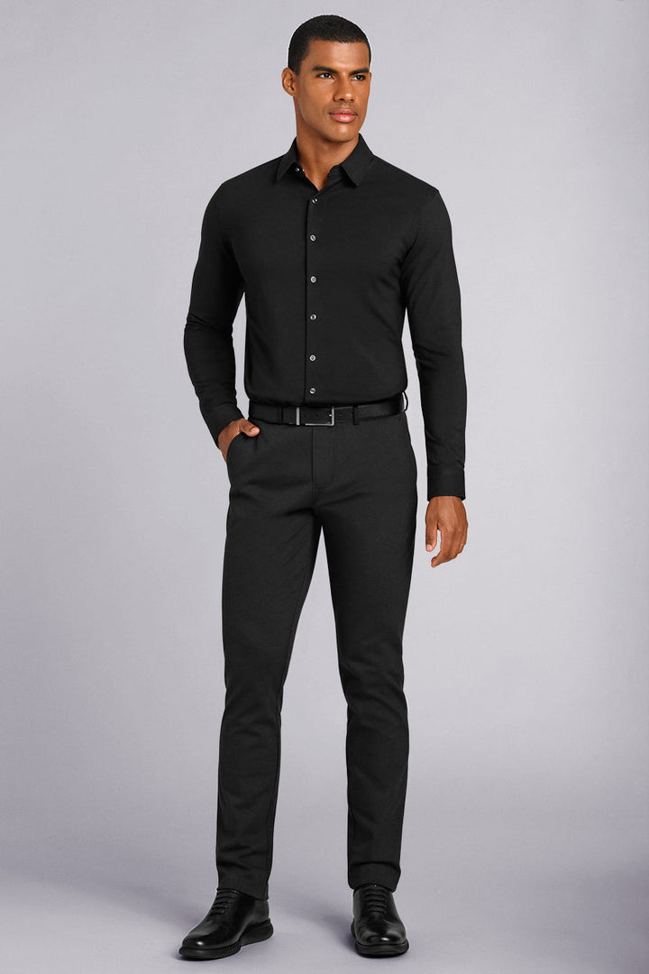 Buttercloth Tenacity Icy Cotton shirt in black - detail