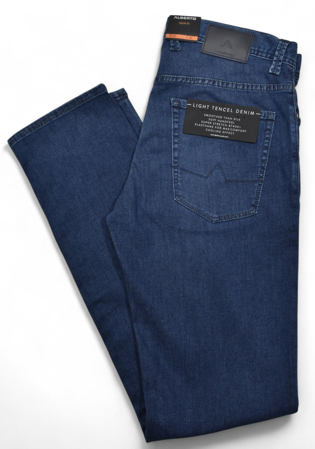 Alberto Dark Blue Tencel Denim Jean