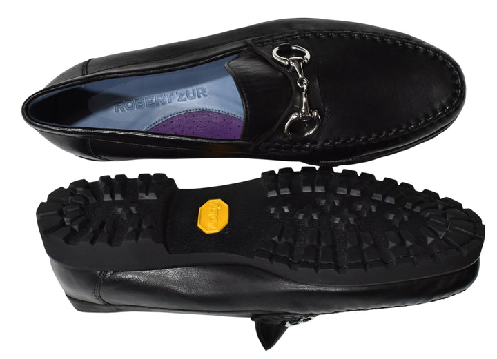 Black leather shoe.