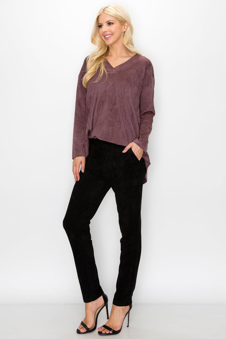 Amelia Stretch Suede Pant