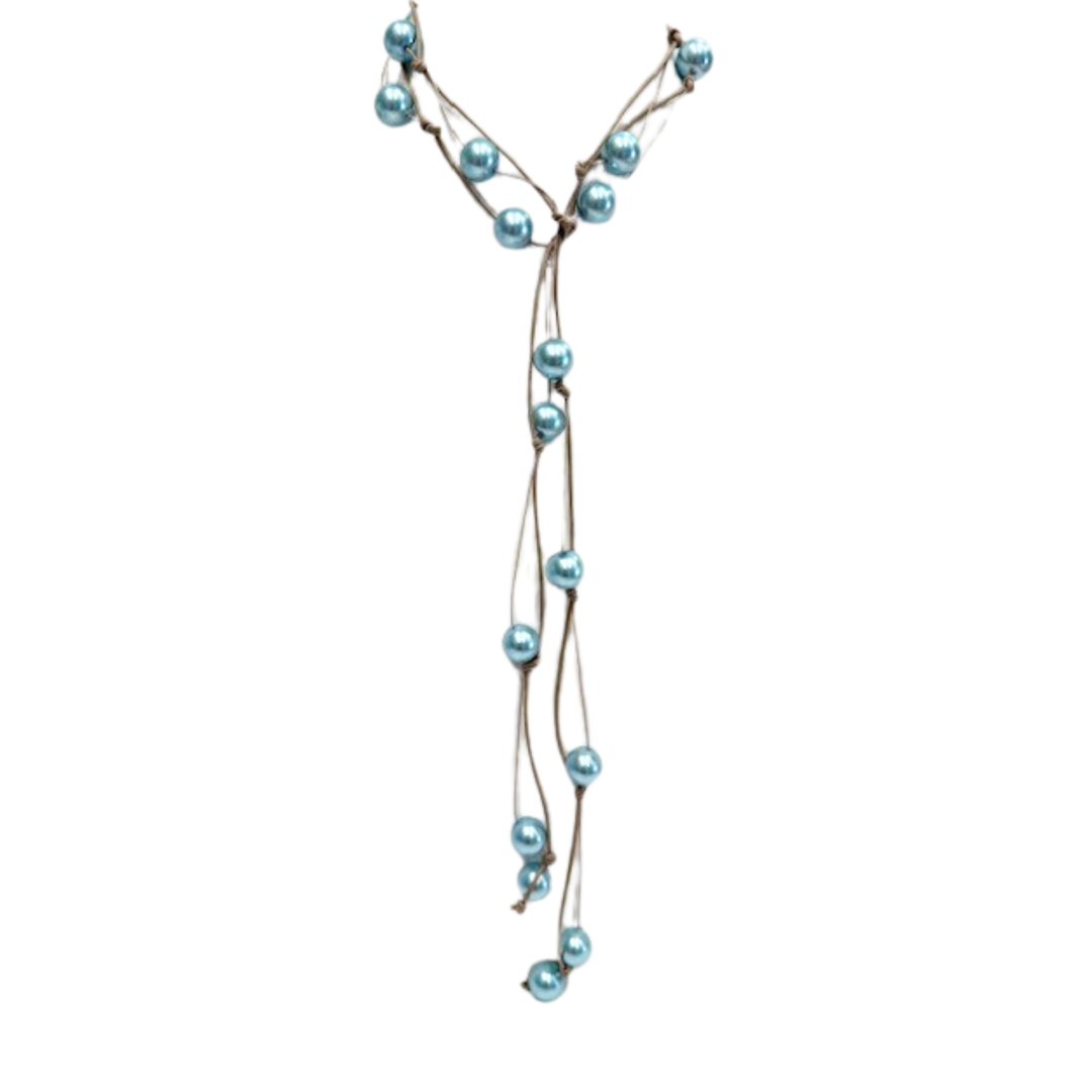 Aqua Pearl Floating Lariat