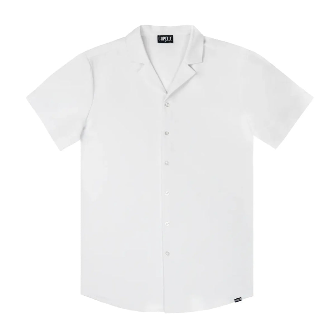 Arctic White Men's Button Down Resort Shirt, Modern Fit