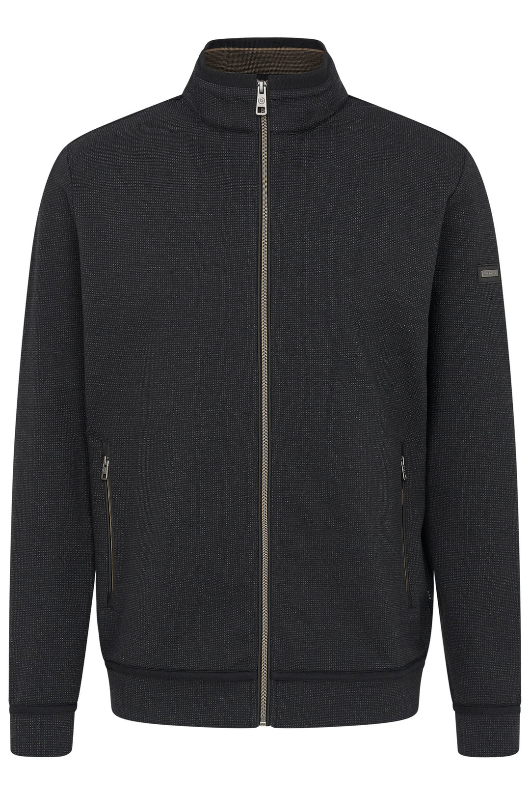 Sweatshirt with light structure in black