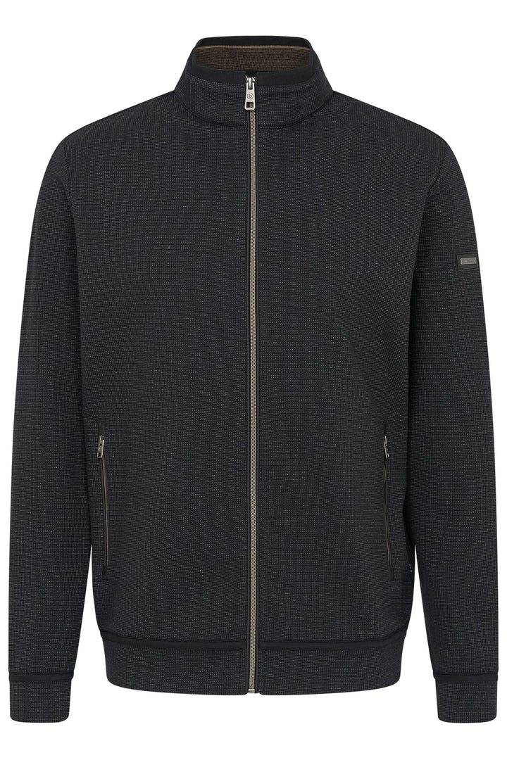 Sweatshirt with light structure in black