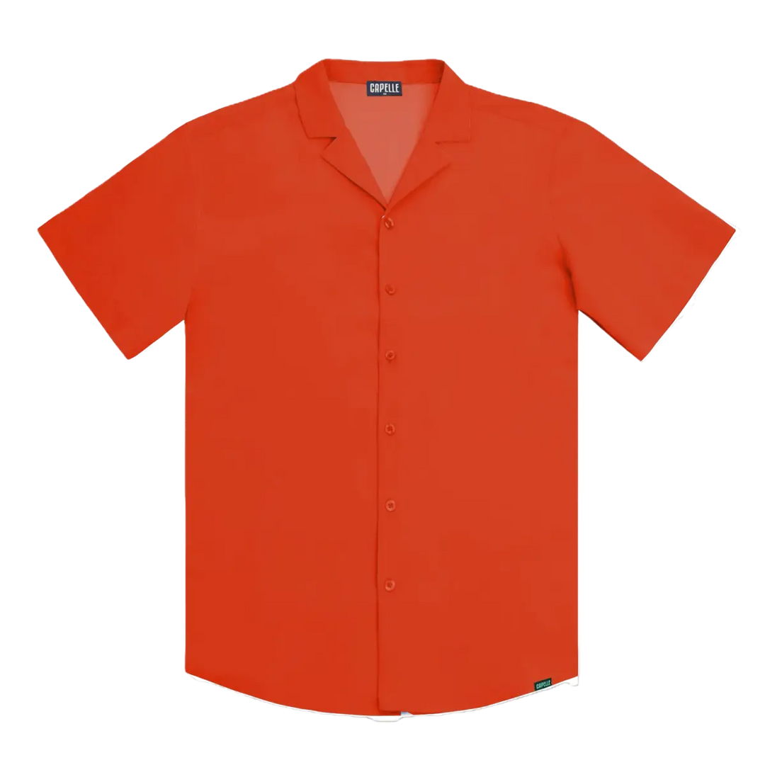 Coral Men's Button Down Resort Shirt, Modern Fit