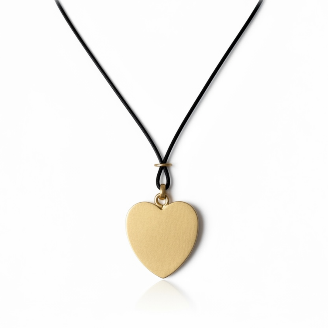Matte Gold Starburst Pendant And Black Linen Cord Criss Cross Design Necklace