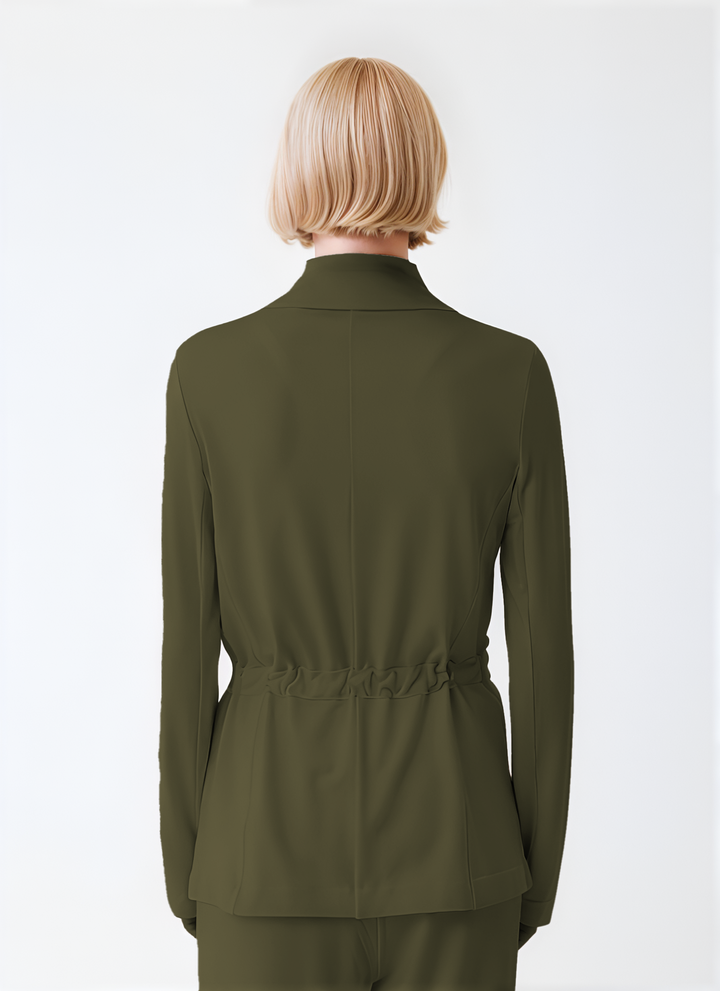 Long Sleeve French Terry Jacket - Kaki Army