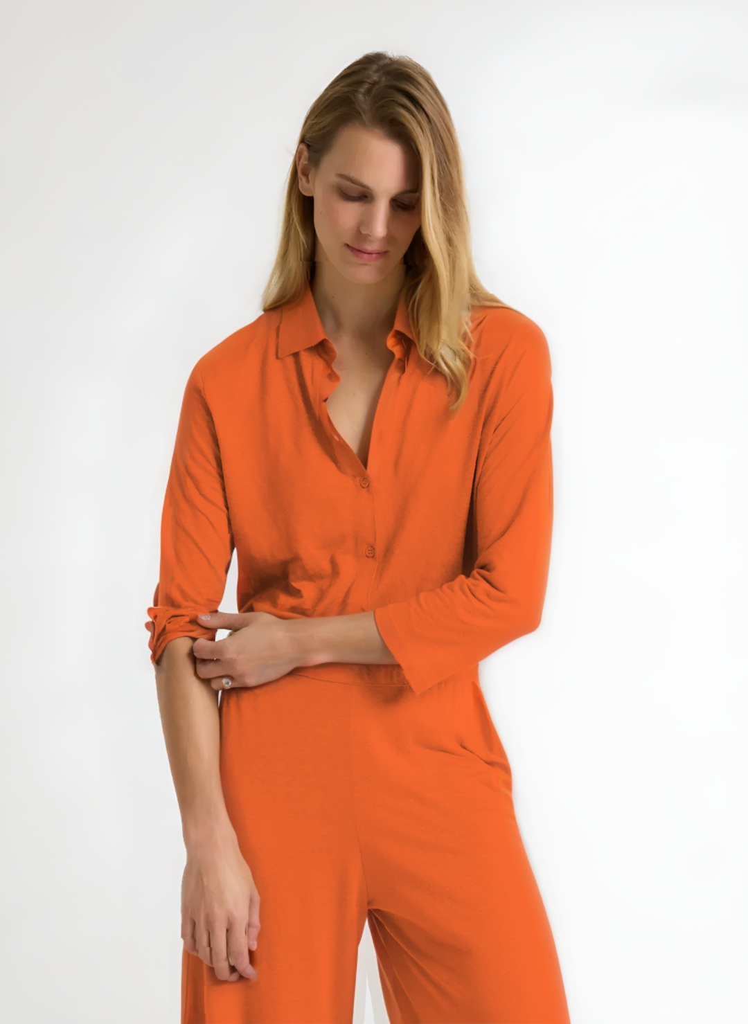 Linen 3/4 Sleeves Shirt