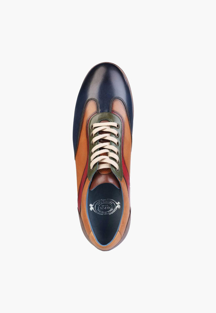 Denver Sneaker Navy Cognac