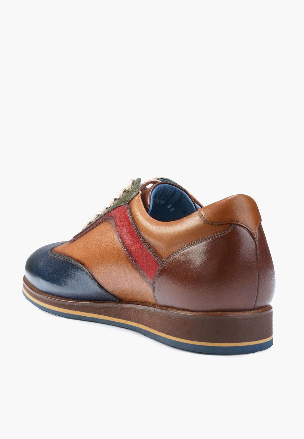 Denver Sneaker Navy Cognac