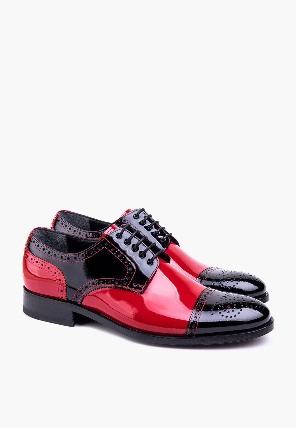 Dublin Derby Black-Red - SEPOL Shoes