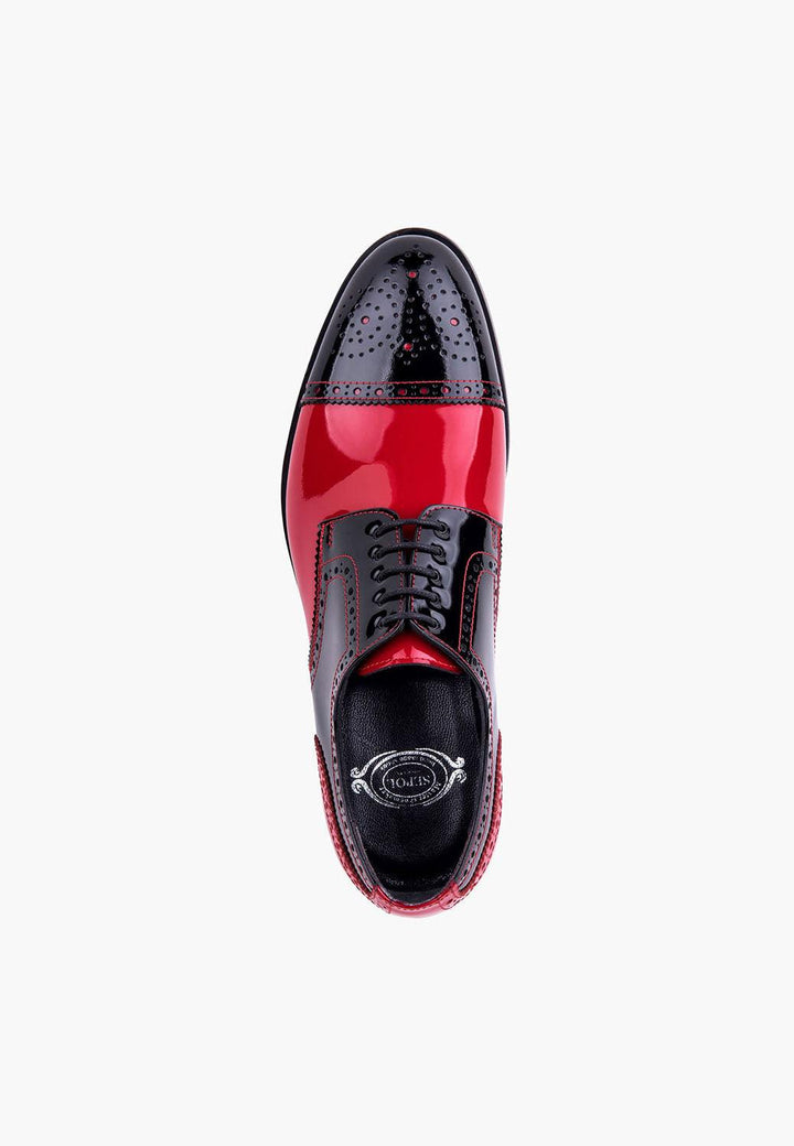 Dublin Derby Black-Red - SEPOL Shoes