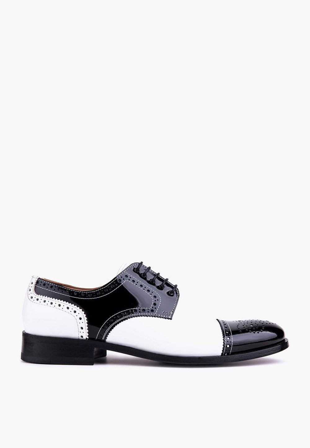 Dublin Derby Black-White - SEPOL Shoes