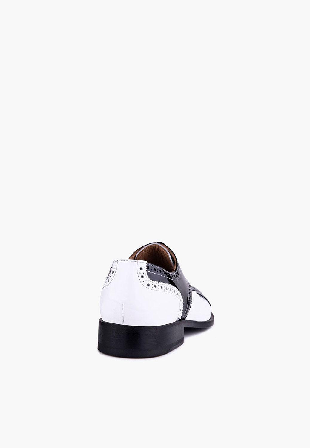 Dublin Derby Black-White - SEPOL Shoes