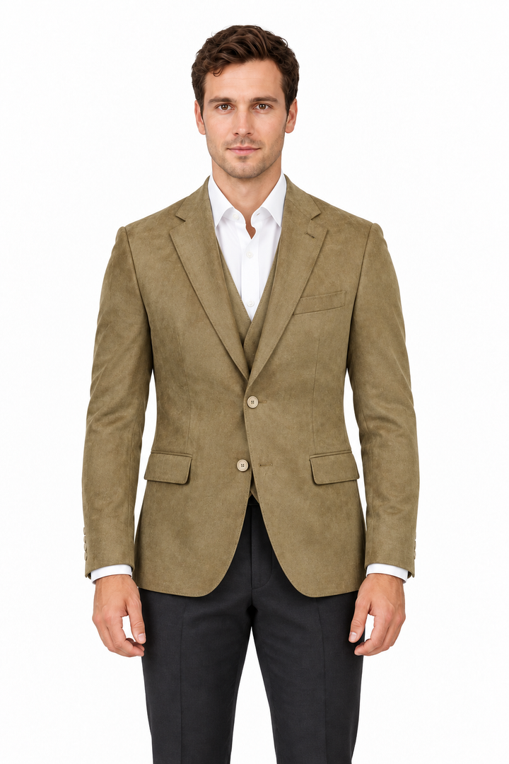 E85000-1-Enzo Vegan Suede Jacket-Tobacco