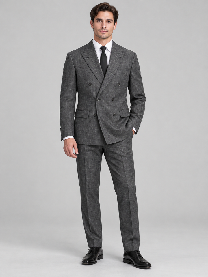 Double Breasted Pinstripe Suit