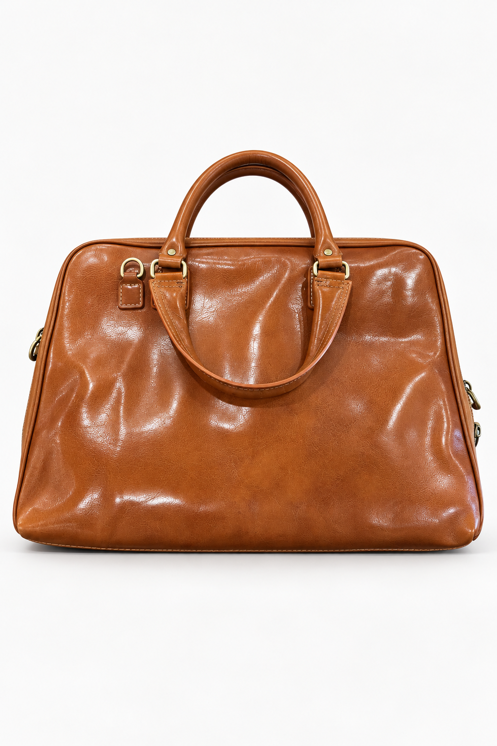 Leather Laptop Bag - Brown