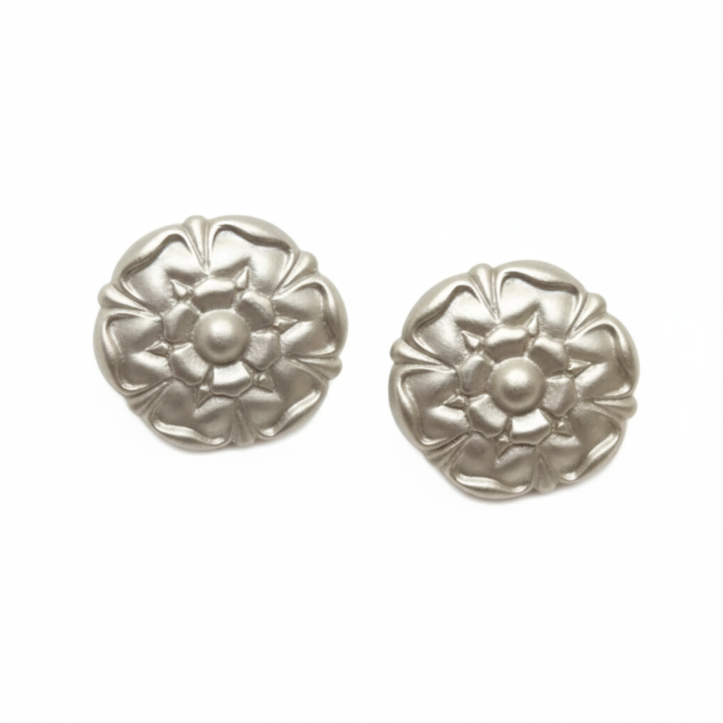 Matte Gold Flower Post Earrings