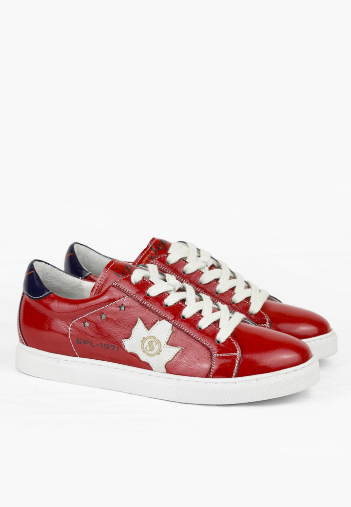 Fresh Leather Sneaker Red - SEPOL Shoes