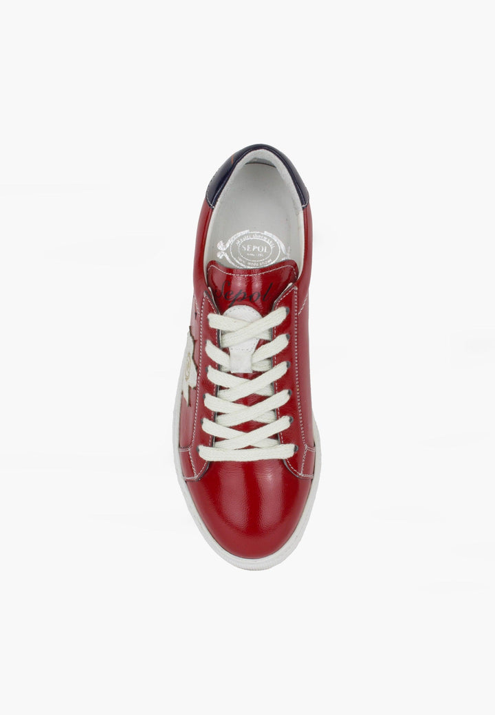 Fresh Leather Sneaker Red - SEPOL Shoes