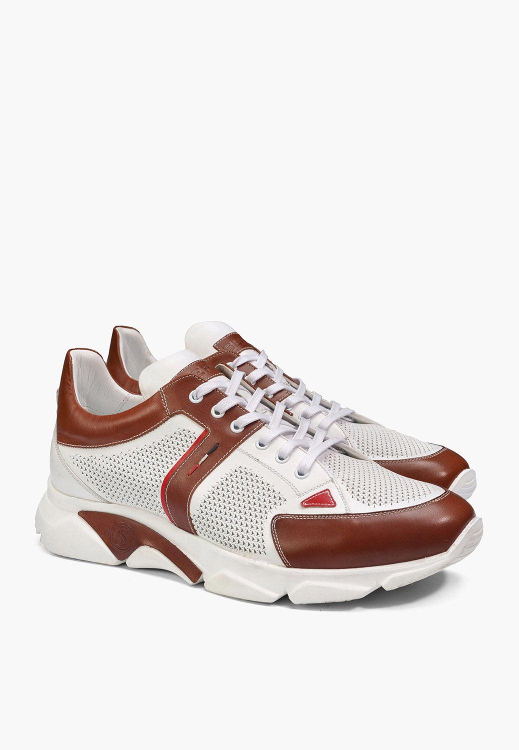 Giovane Sneaker White Cognac - SEPOL Shoes