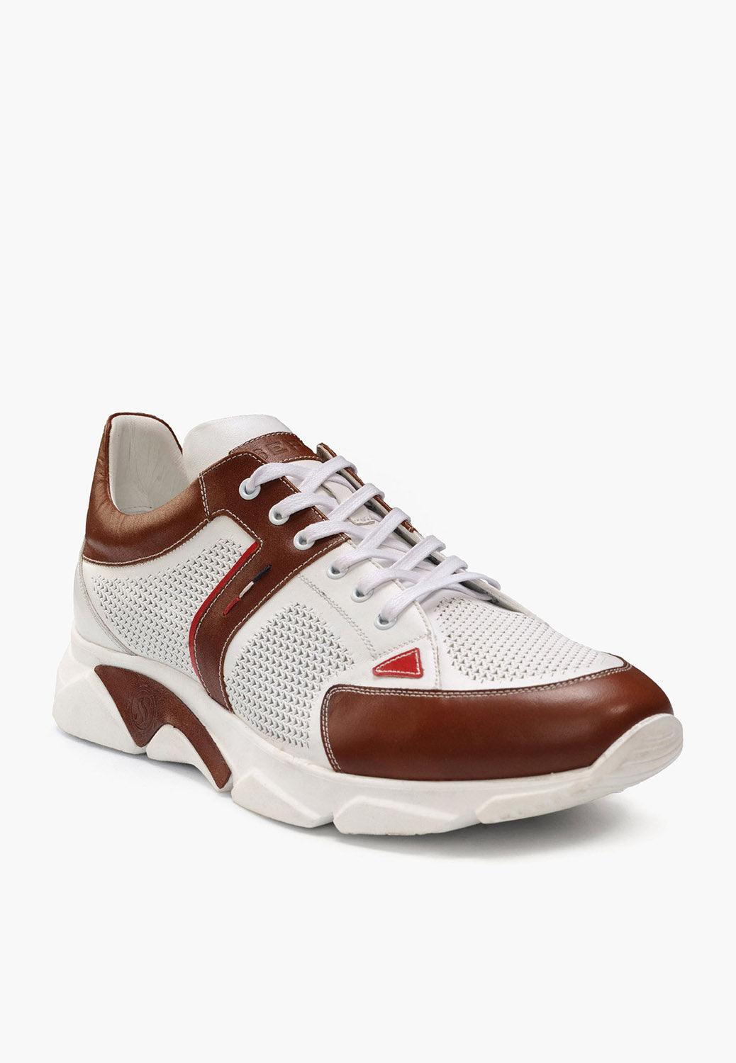 Giovane Sneaker White Cognac - SEPOL Shoes