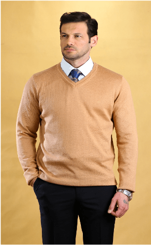 The Caravan Vneck (Sahara Beige)