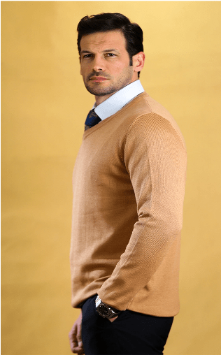 The Caravan Vneck (Sahara Beige)
