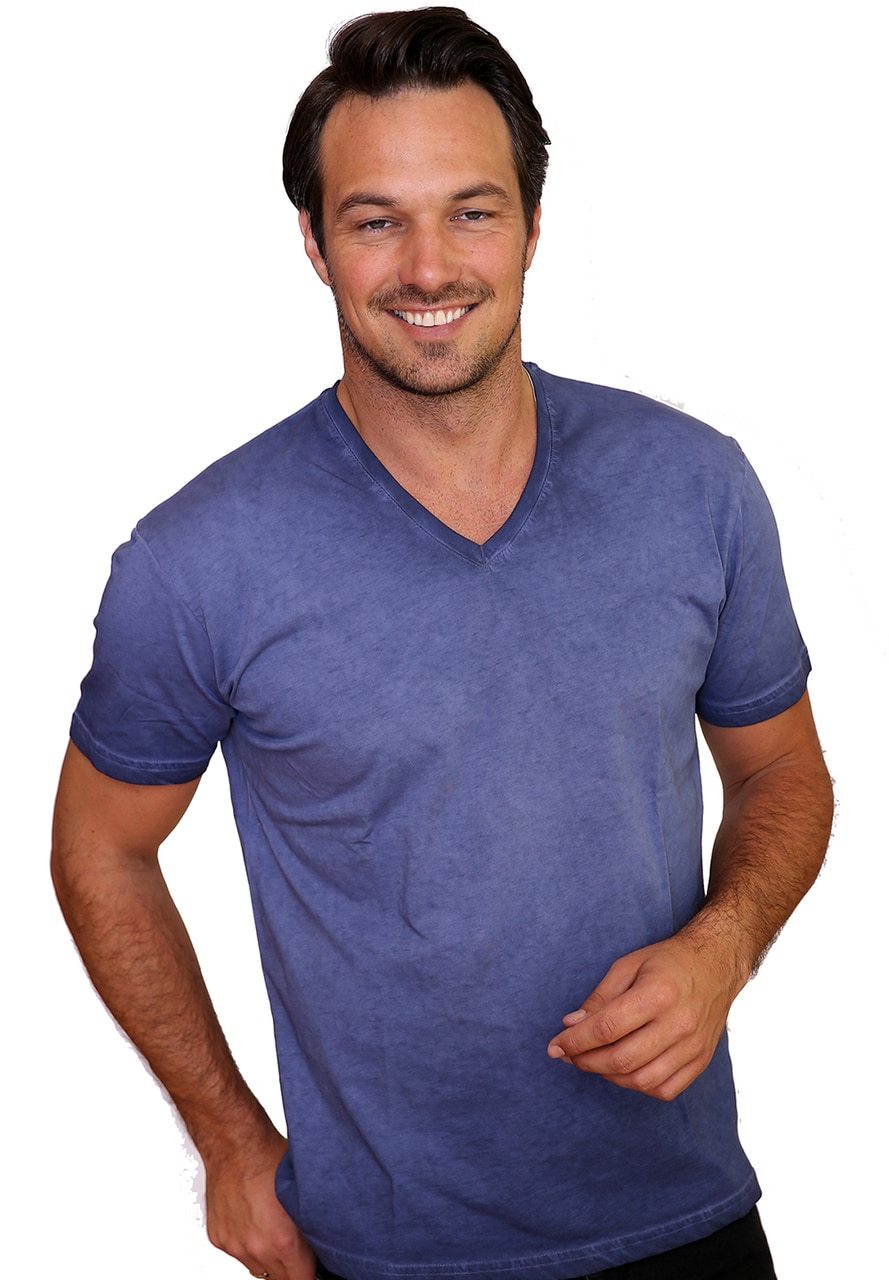 677V Men's Tea Stained Tee 8 colors - Marcello Sport