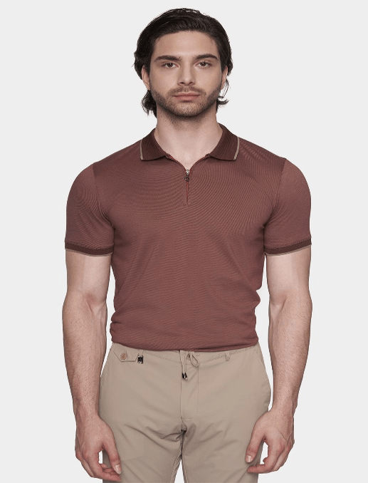 The Mercerized Cotton Polo (Brick)