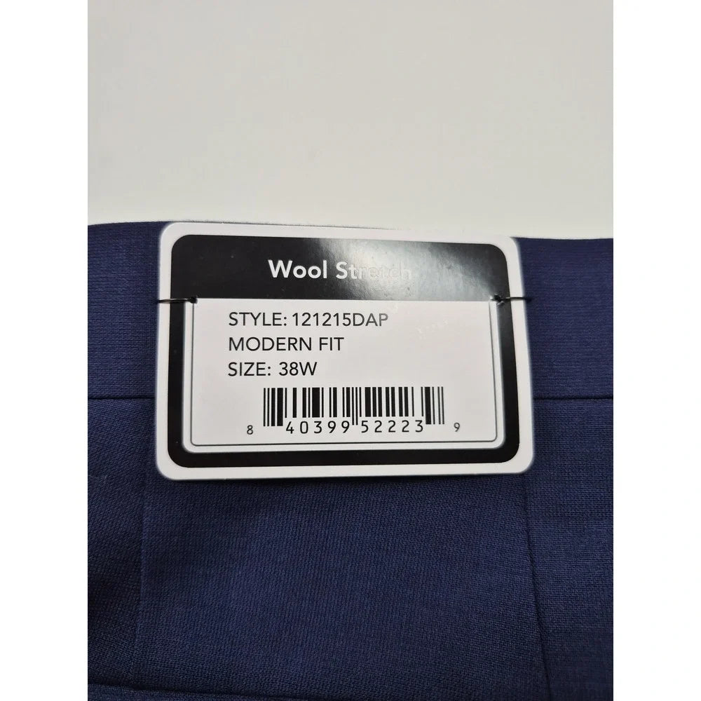 GILES & JASPER STRETCH WOOL BRISTOL BLUE DRESS PANTS