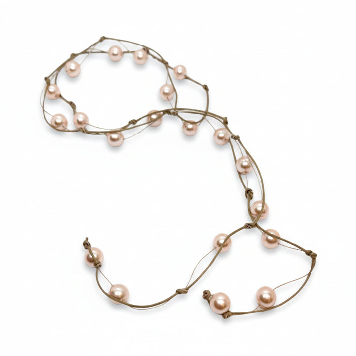 Pink Pearl Floating Lariat